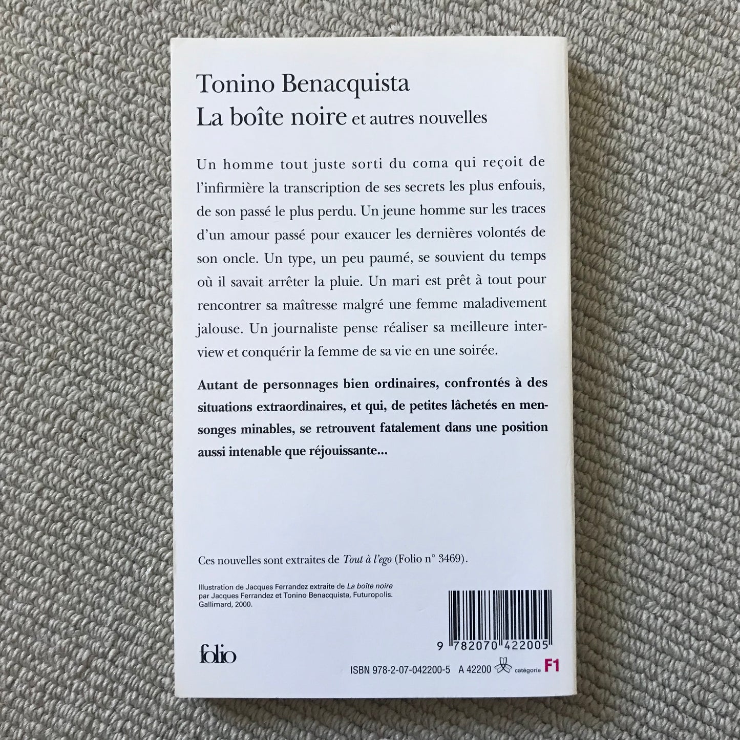 Benacquista, Tonino - La boîte noire et autres nouvelles
