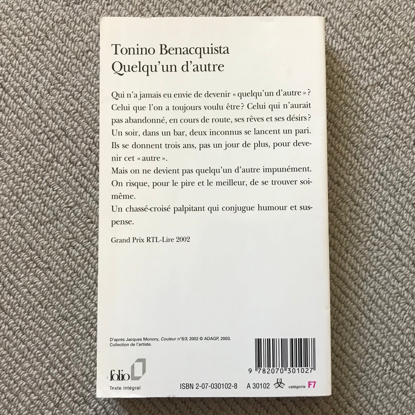Benacquista, Tonino - Quelqu’un d’autre