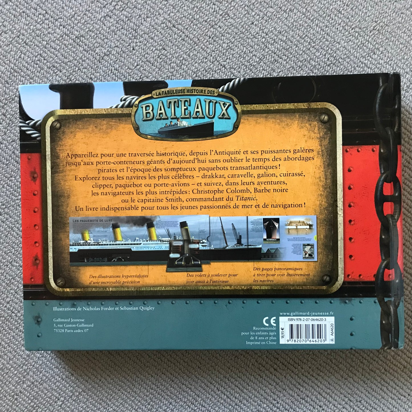 La fabuleuse histoire des bateaux - Large pop up book