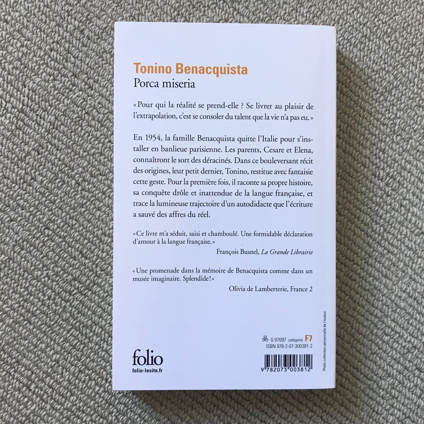 Benacquista, Tonino - Porca miseria