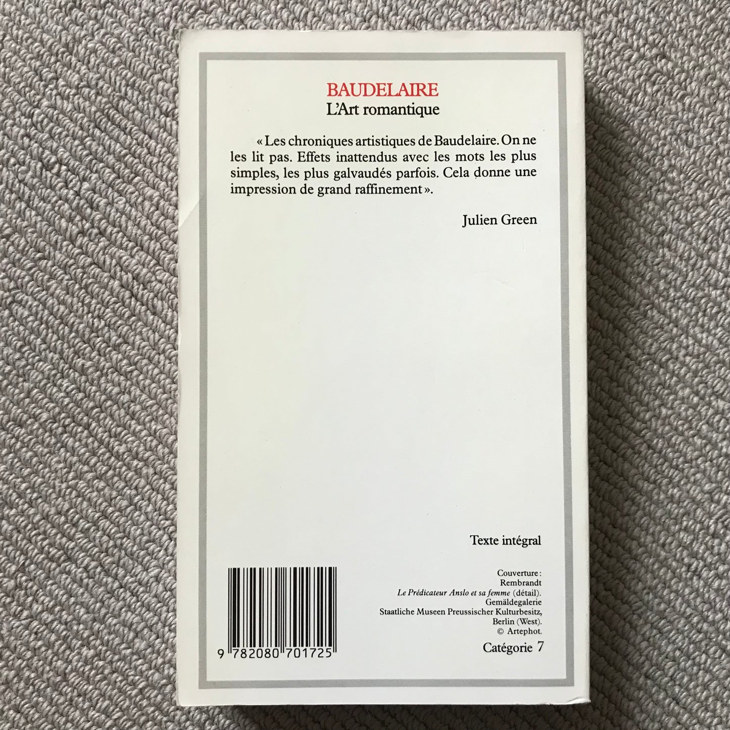 Baudelaire - L’art romantique