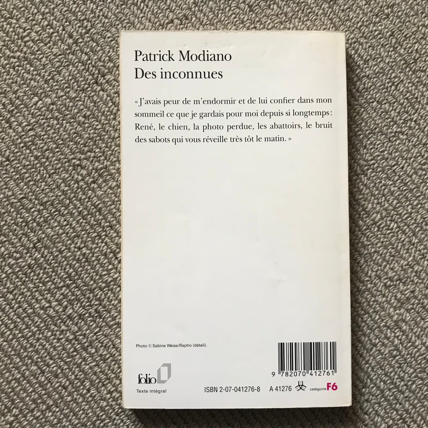 Modiano, Patrick - Des inconnues