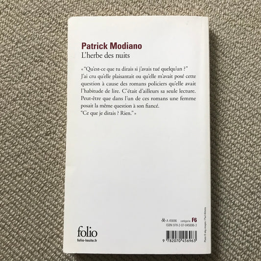 Modiano, Patrick - L’herbe des nuits