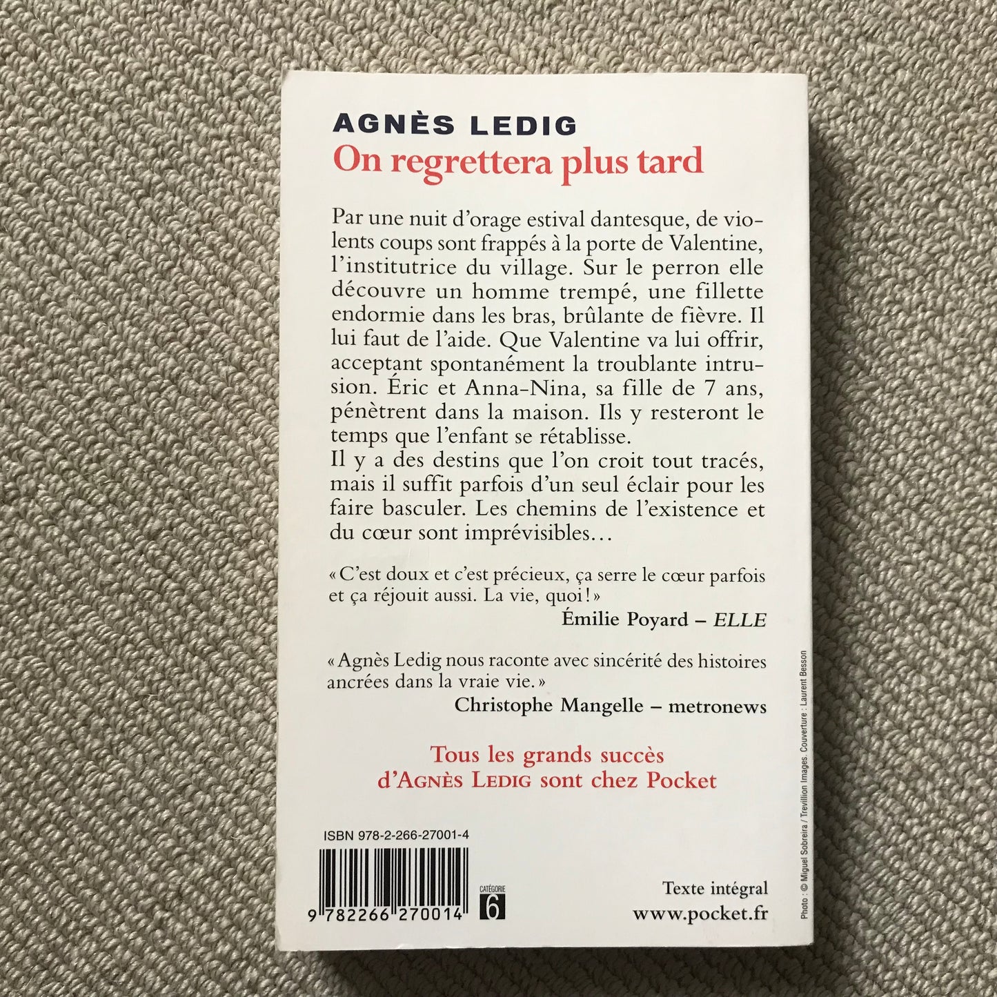 Ledig, Agnès - On regrettera plus tard