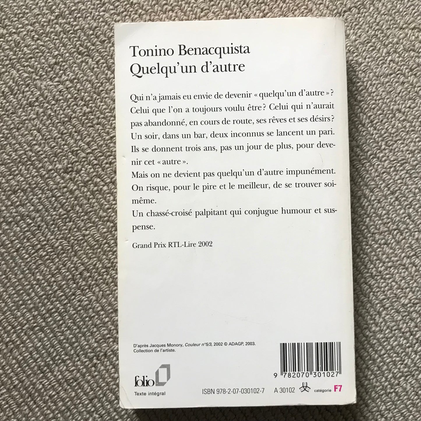 Benacquista, Tonino - Quelqu’un d’autre
