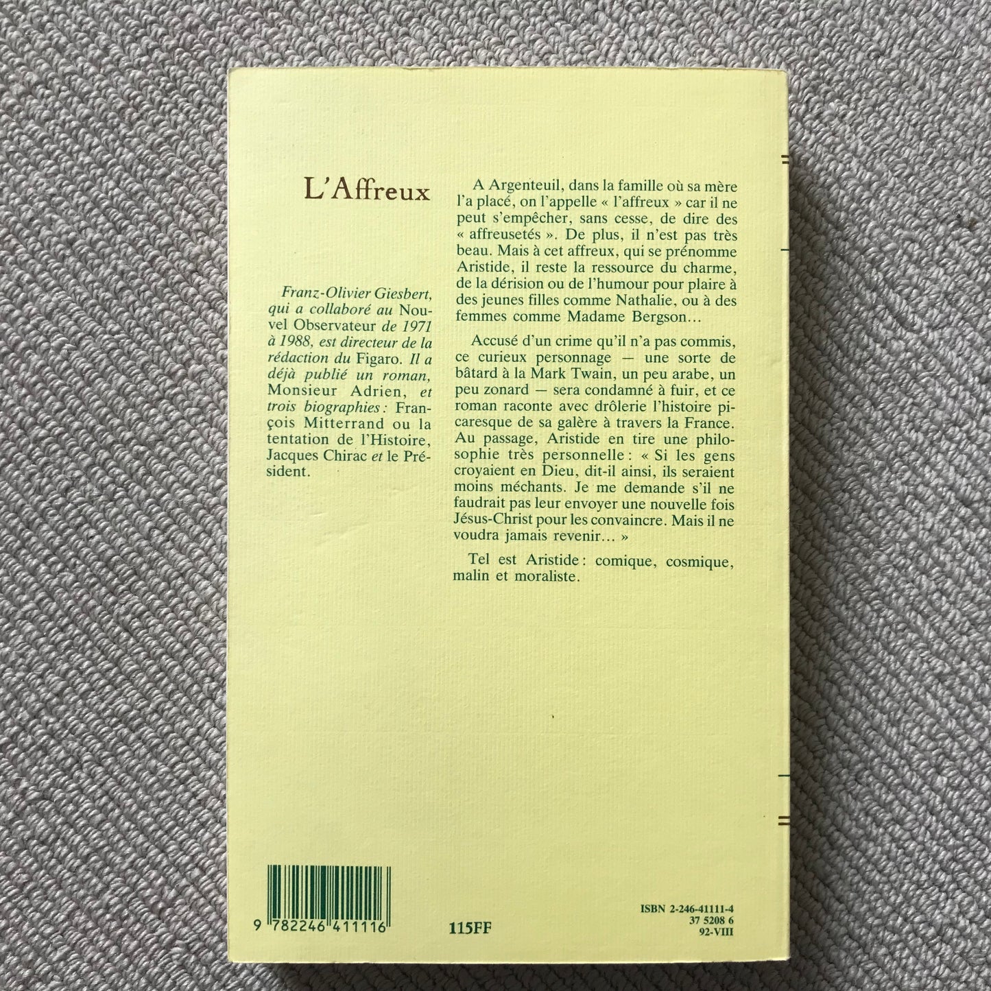 Giesbert, Franz-Olivier - L’Affreux