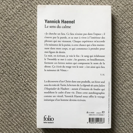 Haenel, Yannick - Le sens du calme