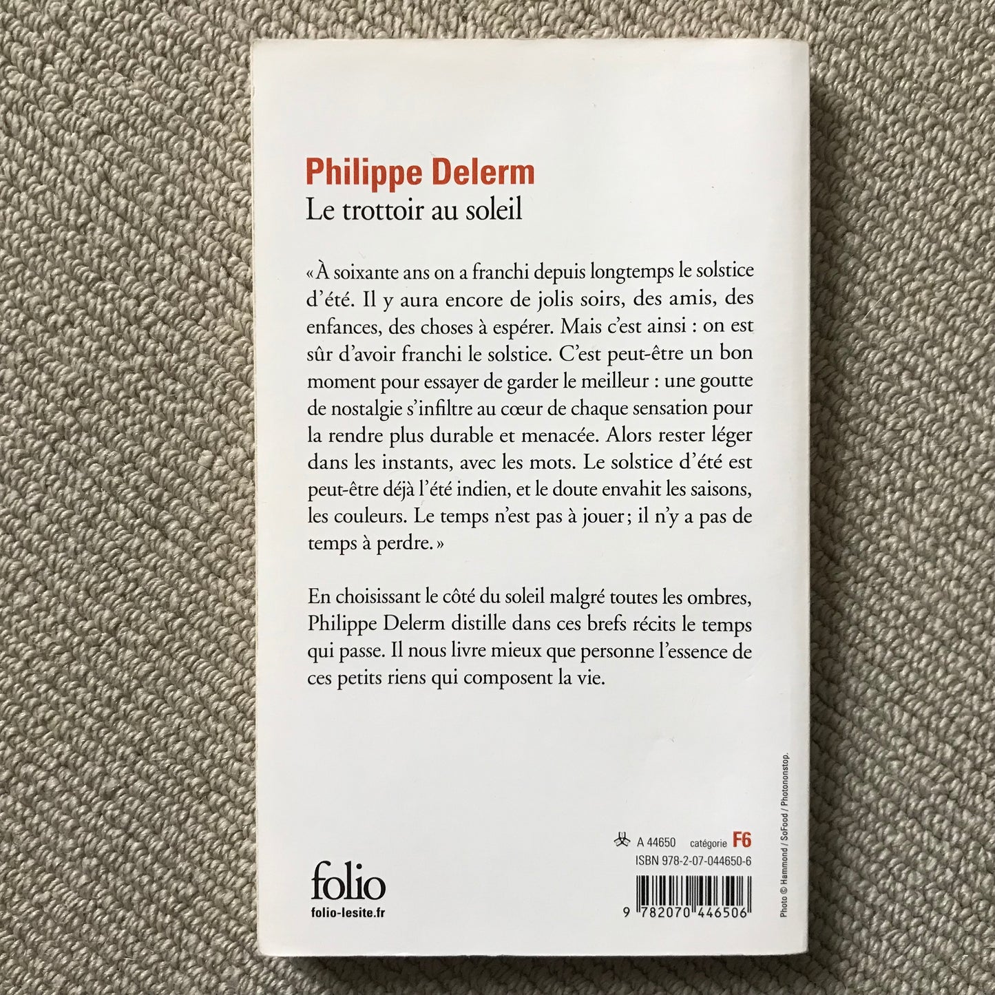 Delerm, Philippe - Le trottoir au soleil