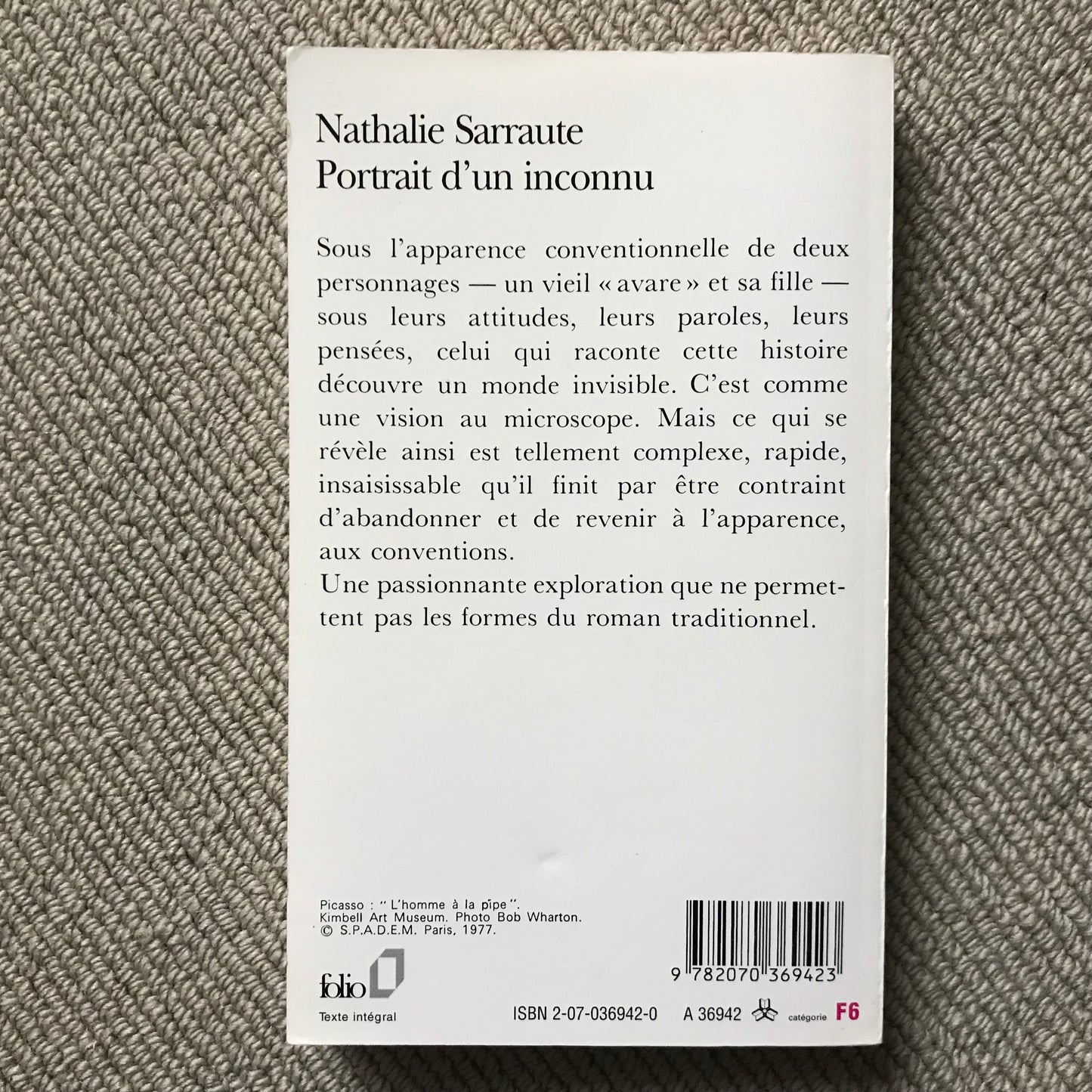 Sarraute, Nathalie - Portrait d’un inconnu