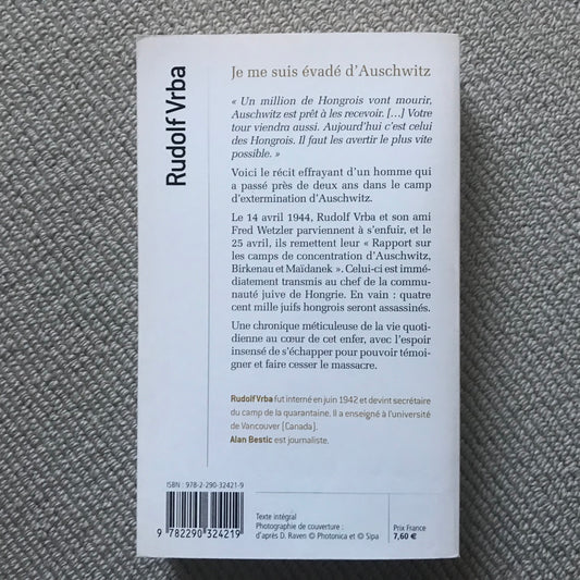 Vrba, Rudolf - Je me suis évadé d’Auschwitz