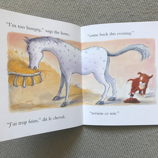 Le petit chien se trouve un ami / Puppy finds a friend