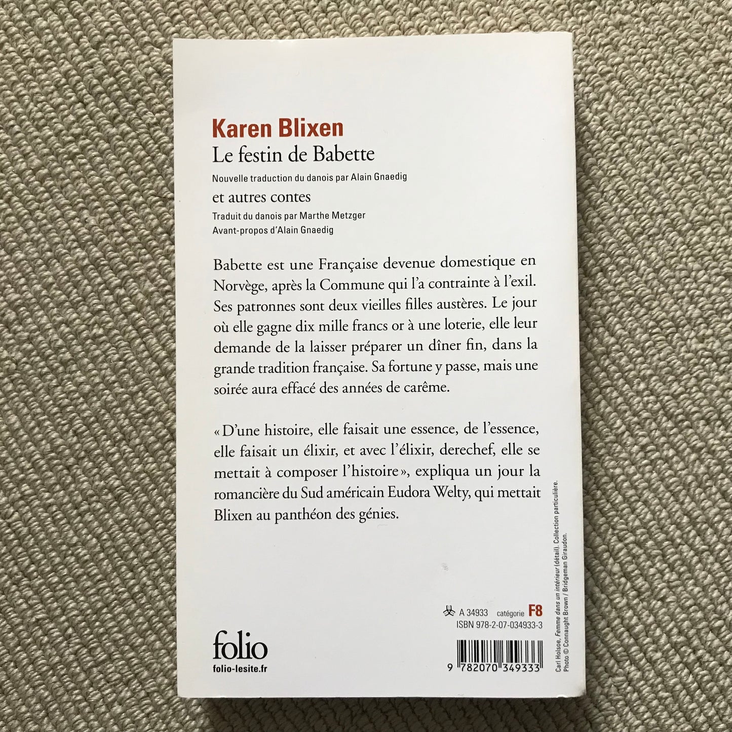 Blixen, Karen - Le festin de Babette