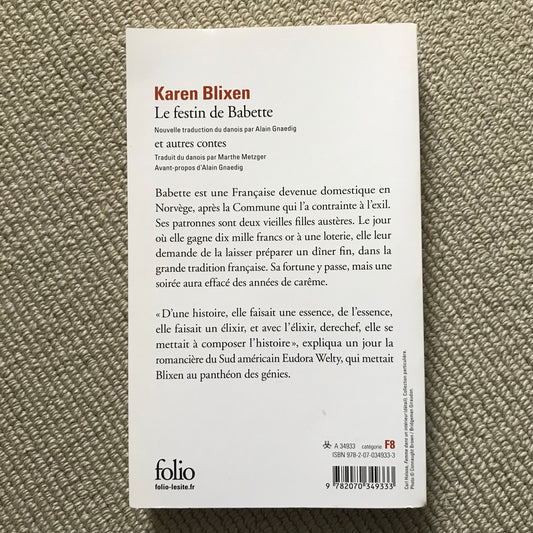 Blixen, Karen - Le festin de Babette