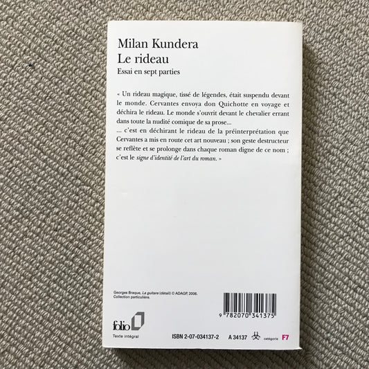 Kundera, Milan - Le rideau