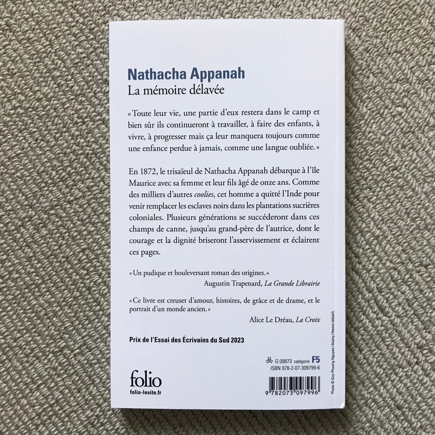 Appanah, Nathacha - Le mémoire délavée