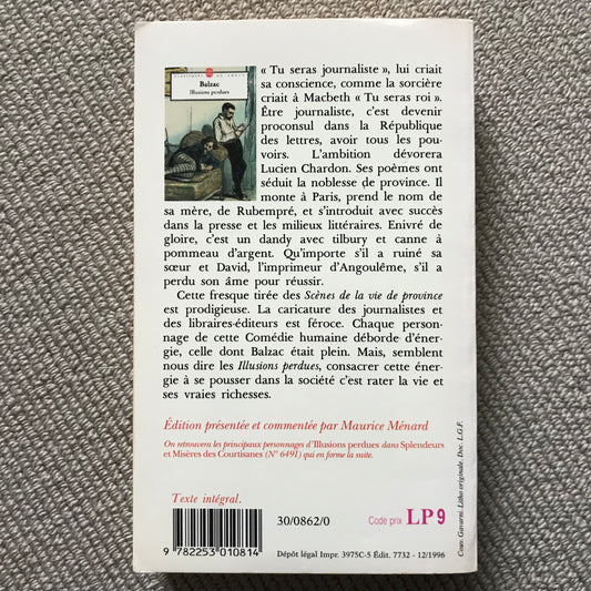 Balzac de, Honoré - Illusions perdues