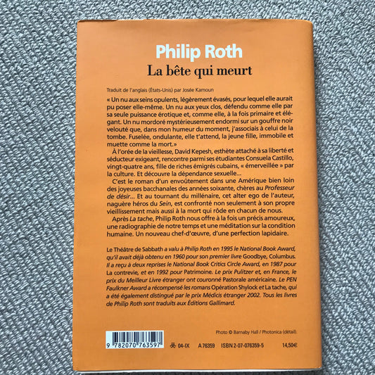 Roth, Philip - La bête qui meurt