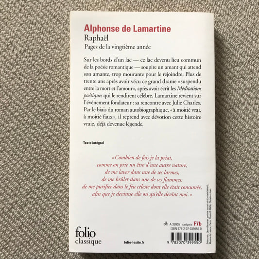 Lamartine de, Alphonse - Raphaël