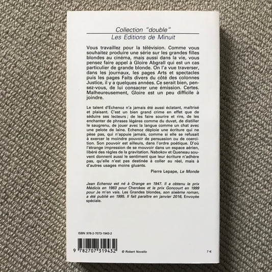 Echenoz, Jean - Les grandes blondes