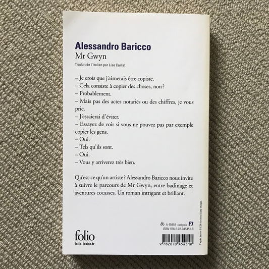Baricco, Alessandro - Mr Gwyn