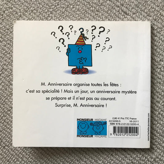 Monsieur Madame, M. Anniversaire - Hargreaves R.