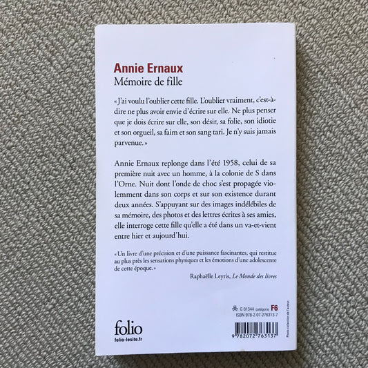 Ernaux, Annie - Mémoire de fille