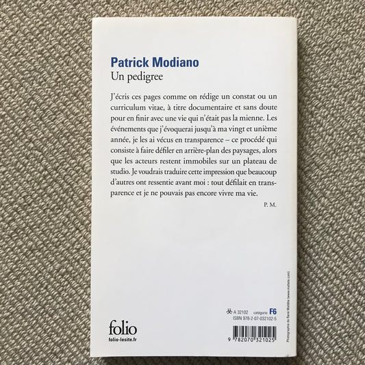 Modiano, Patrick - Un pedigree