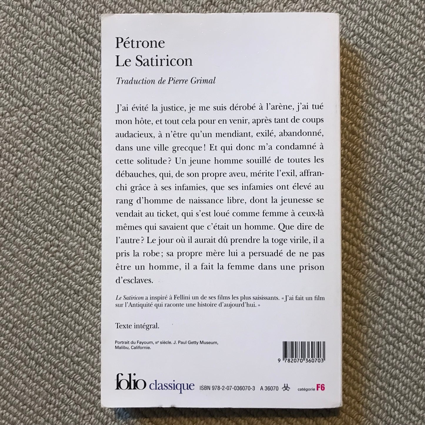 Pétrone - Le Satiricon