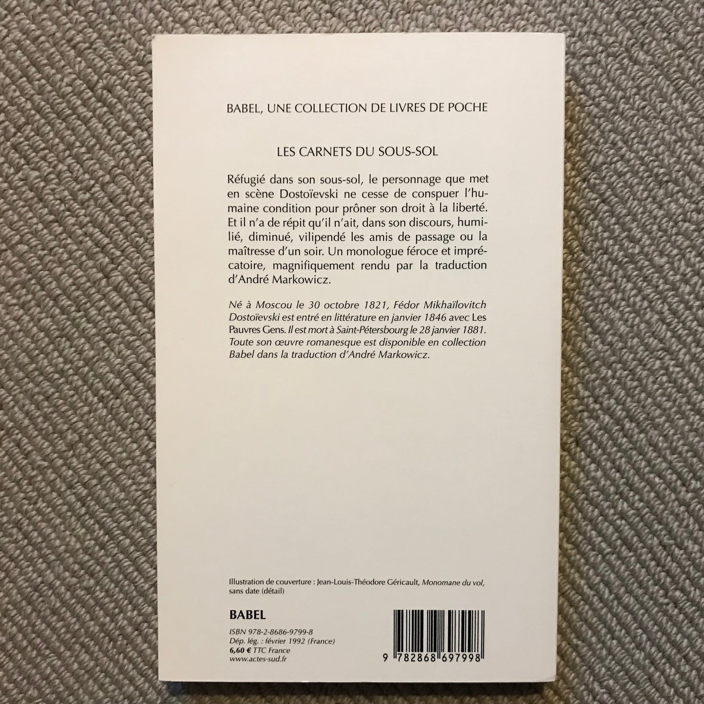 Dostoïevski, Fedor - Les Carnets du sous-sol