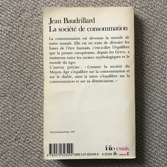 Baudrillard, Jean - La société de consommation