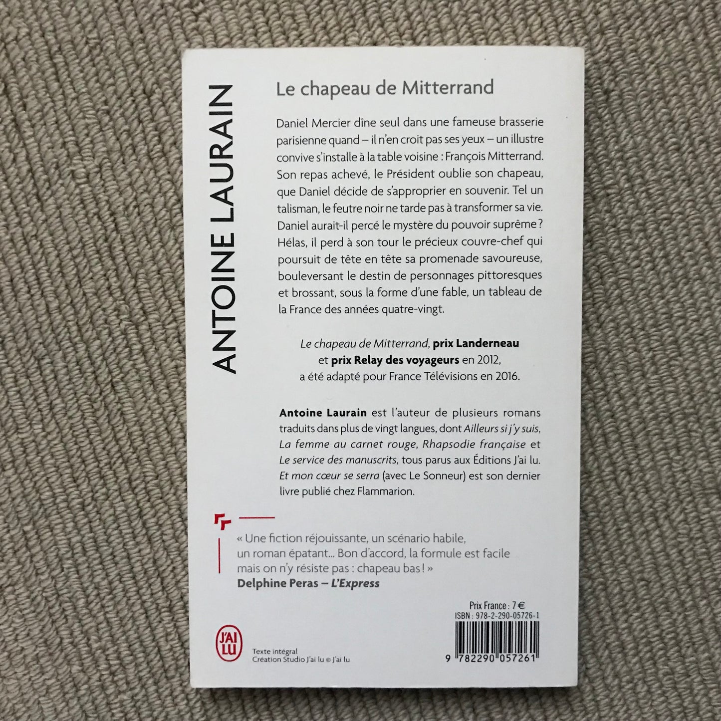 Laurain, Antoine - Le chapeau de Mitterrand