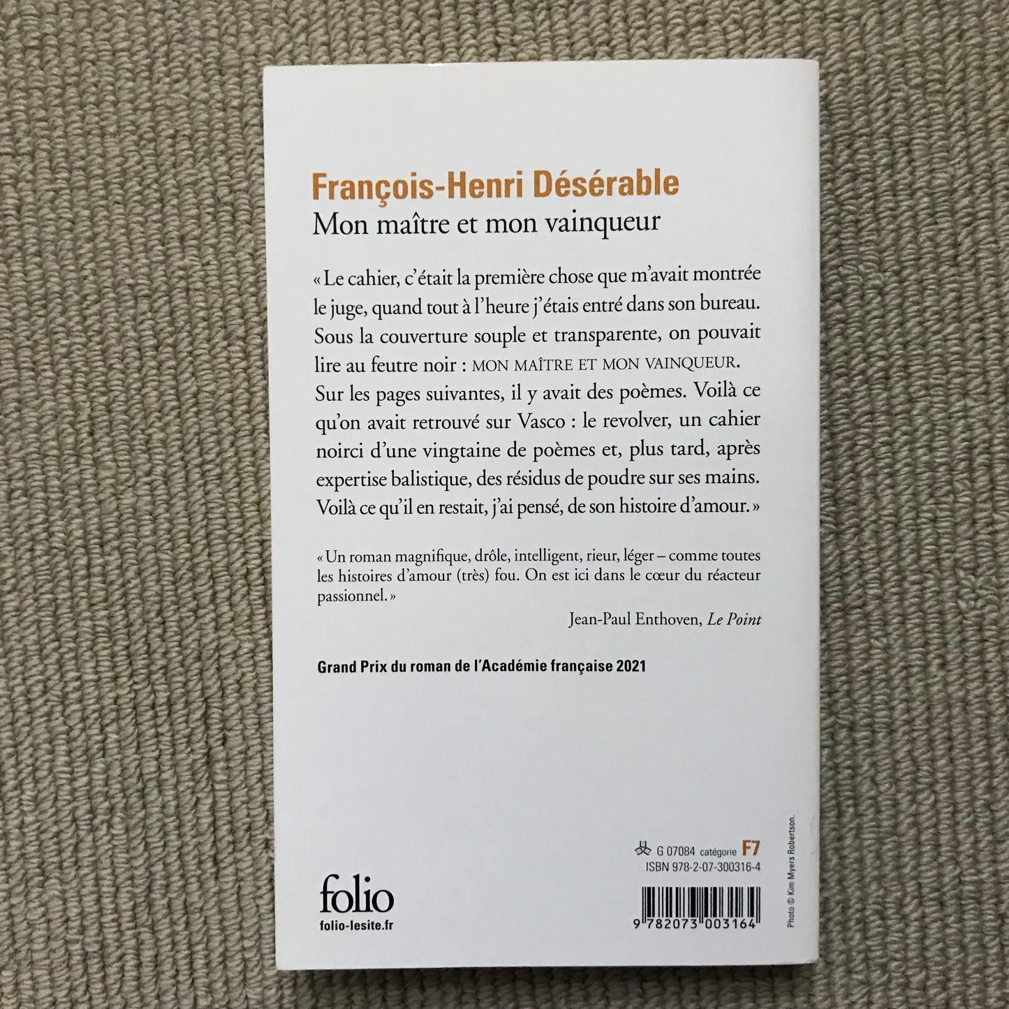 Désérable, François-Henri - Mon maître et mon vainqueur