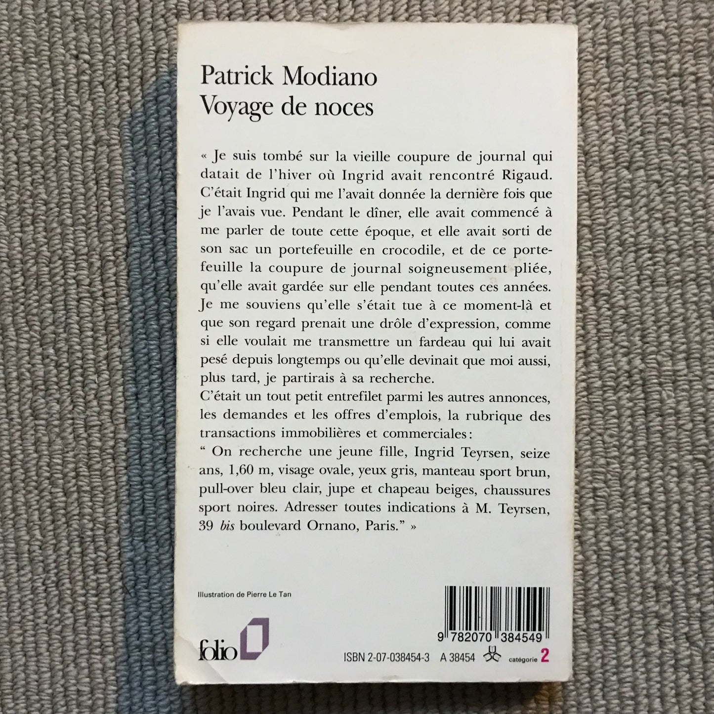 Modiano, Patrick - Voyage de noces