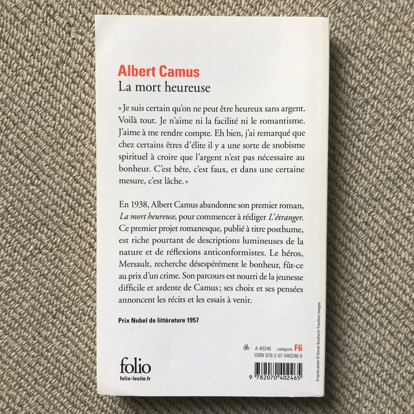 Camus, Albert - La mort heureuse