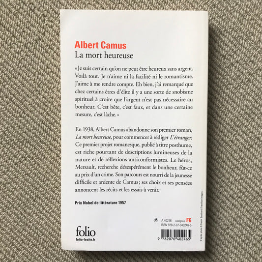 Camus, Albert - La mort heureuse