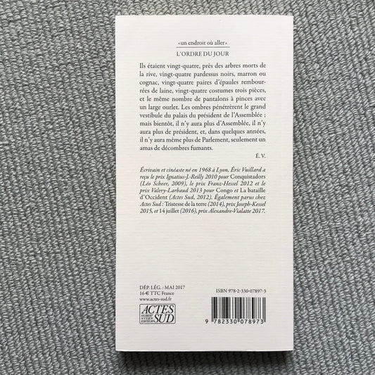 Vuillard, Eric - L’ordre du jour