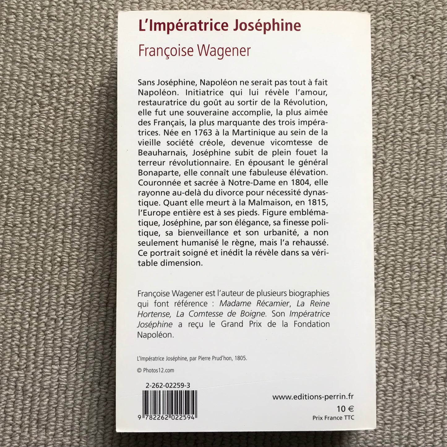 L’impératrice Joséphine - Françoise Wagener