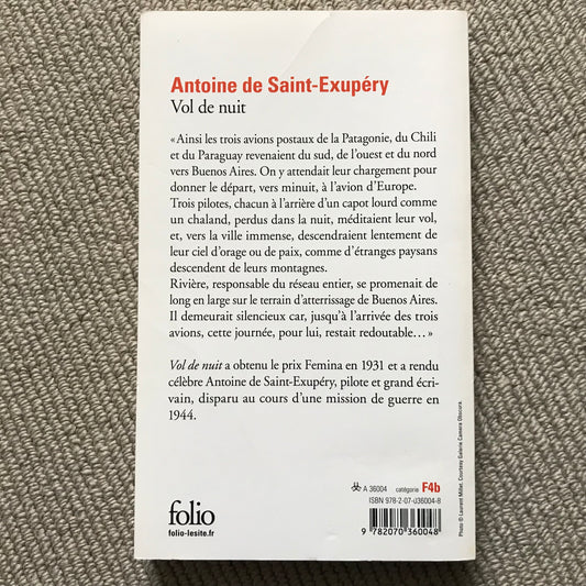 Saint-Exupéry de, Antoine - Vol de nuit