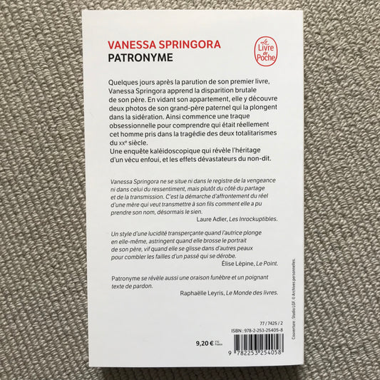 Springora, Vanessa - Patronyme