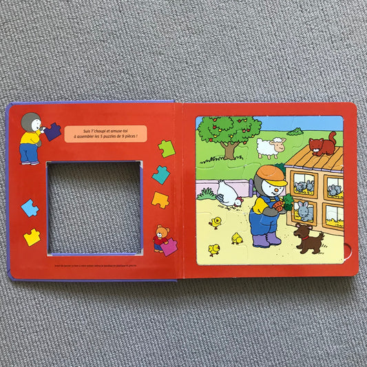 T’choupi le livre puzzle (5 puzzles de 3 pièces)