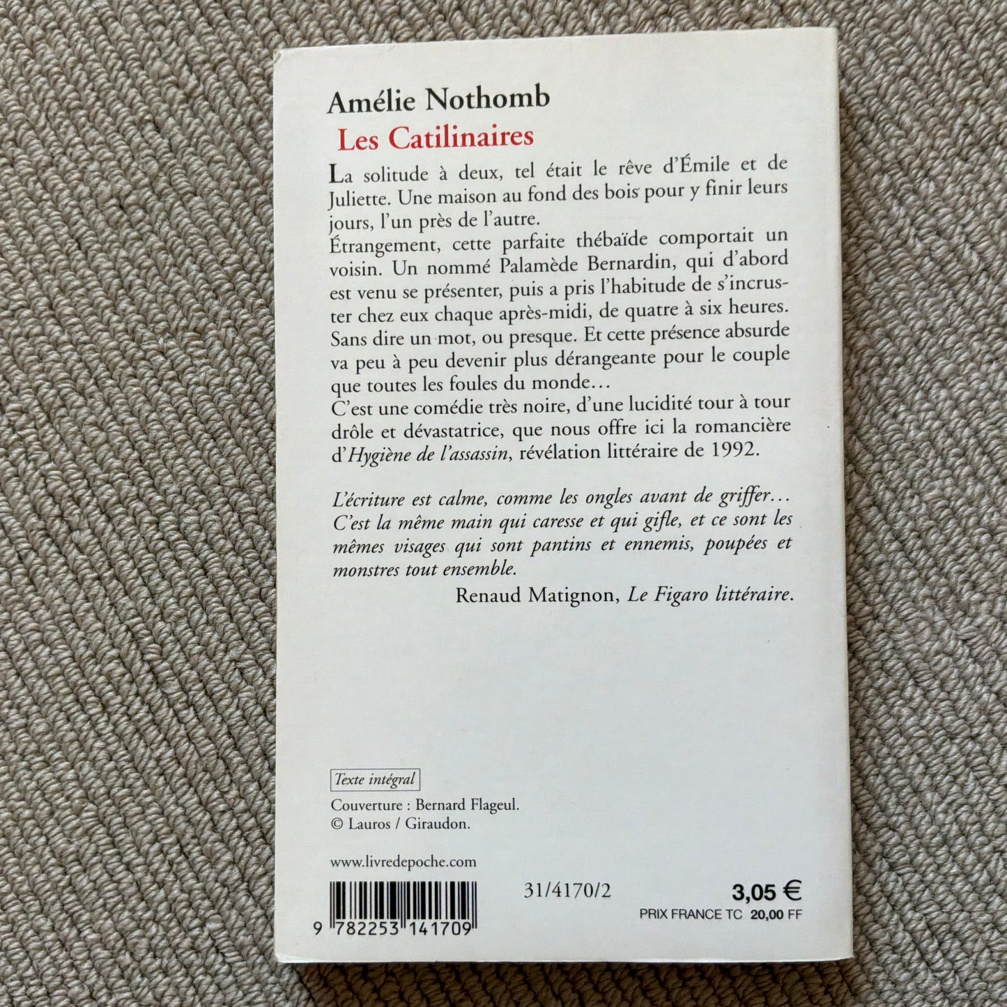 Nothomb, Amélie - Les Catilinaires