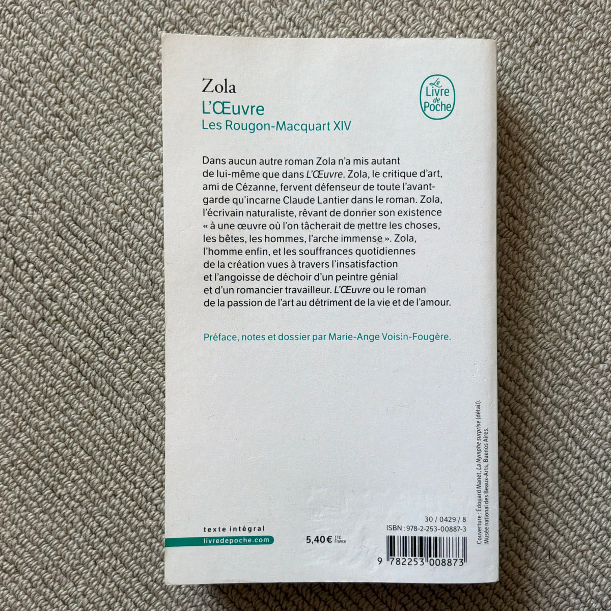 Zola, Emile - L’œuvre