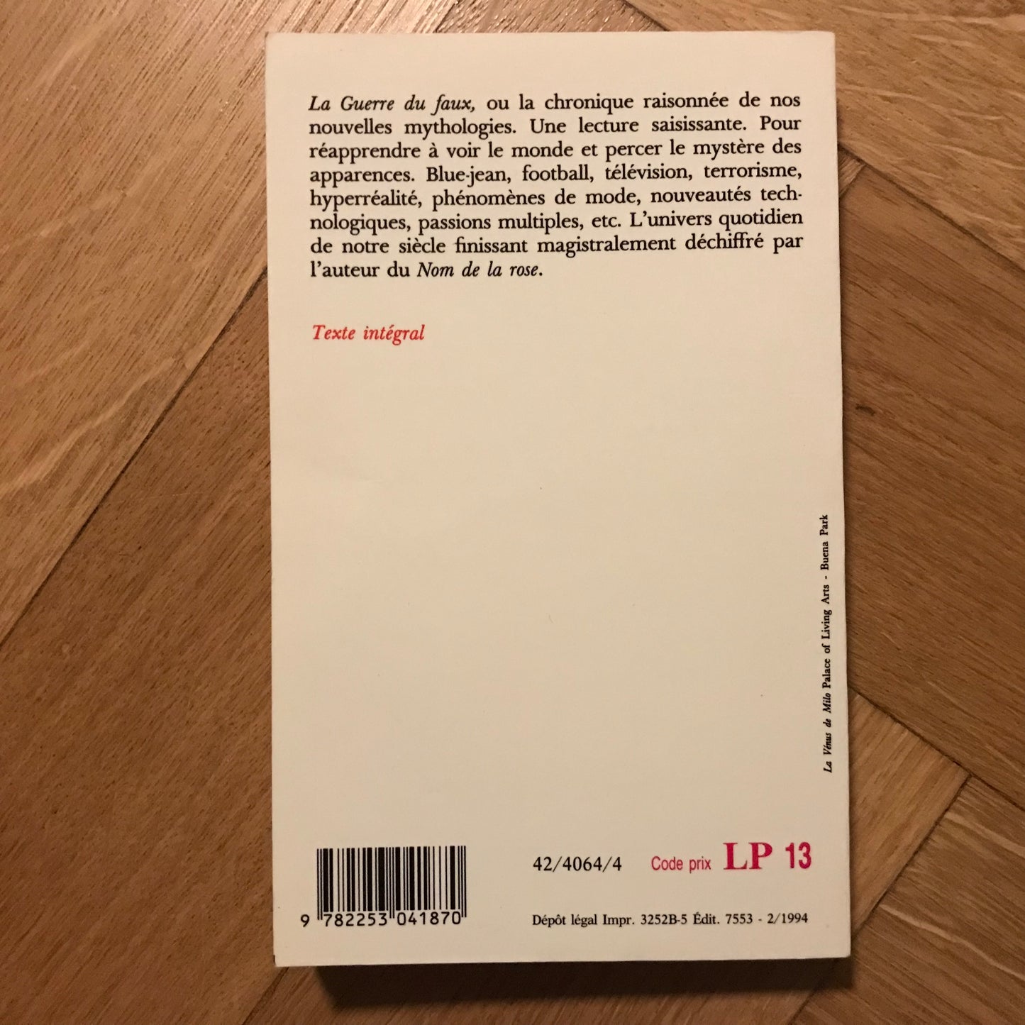Eco, Umberto - La guerre du faux