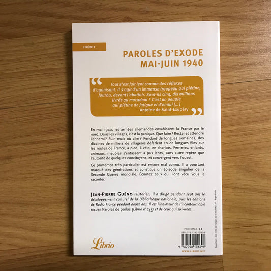 Guéno, Jean-Pierre - Paroles d’exode mai-juin 1940