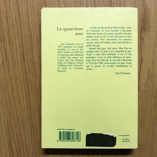 Chalandon, Sorj - Le quatrième mur