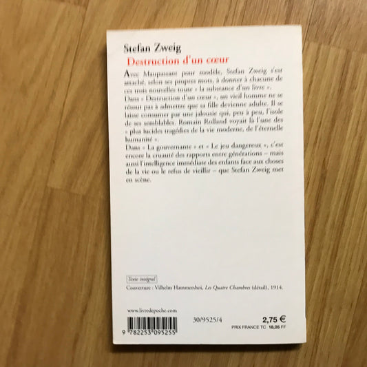 Zweig, Stefan - Destruction d’un cœur