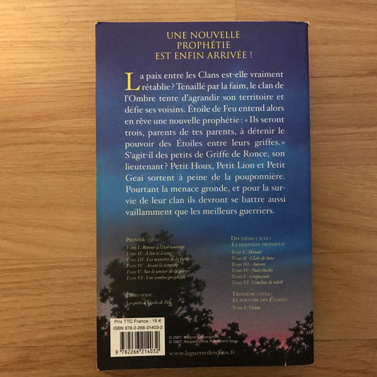 La guerre des clans Cycle 3 Livre 1, Vision - Erin Hunter