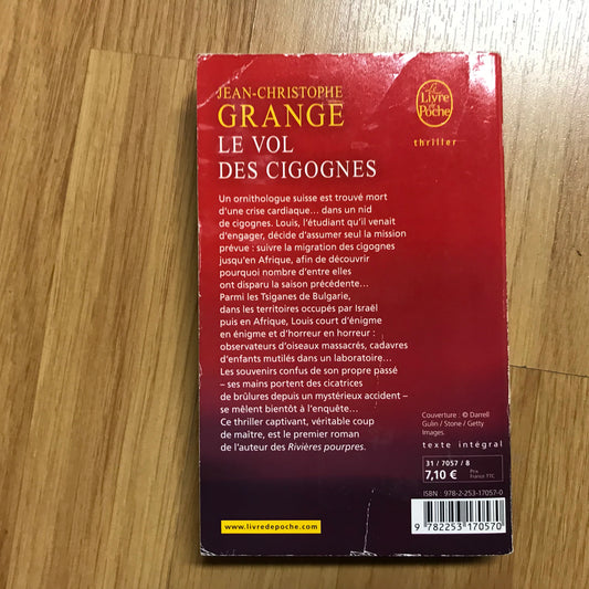 Grangé, Jean-Christophe - Le vol des cigognes