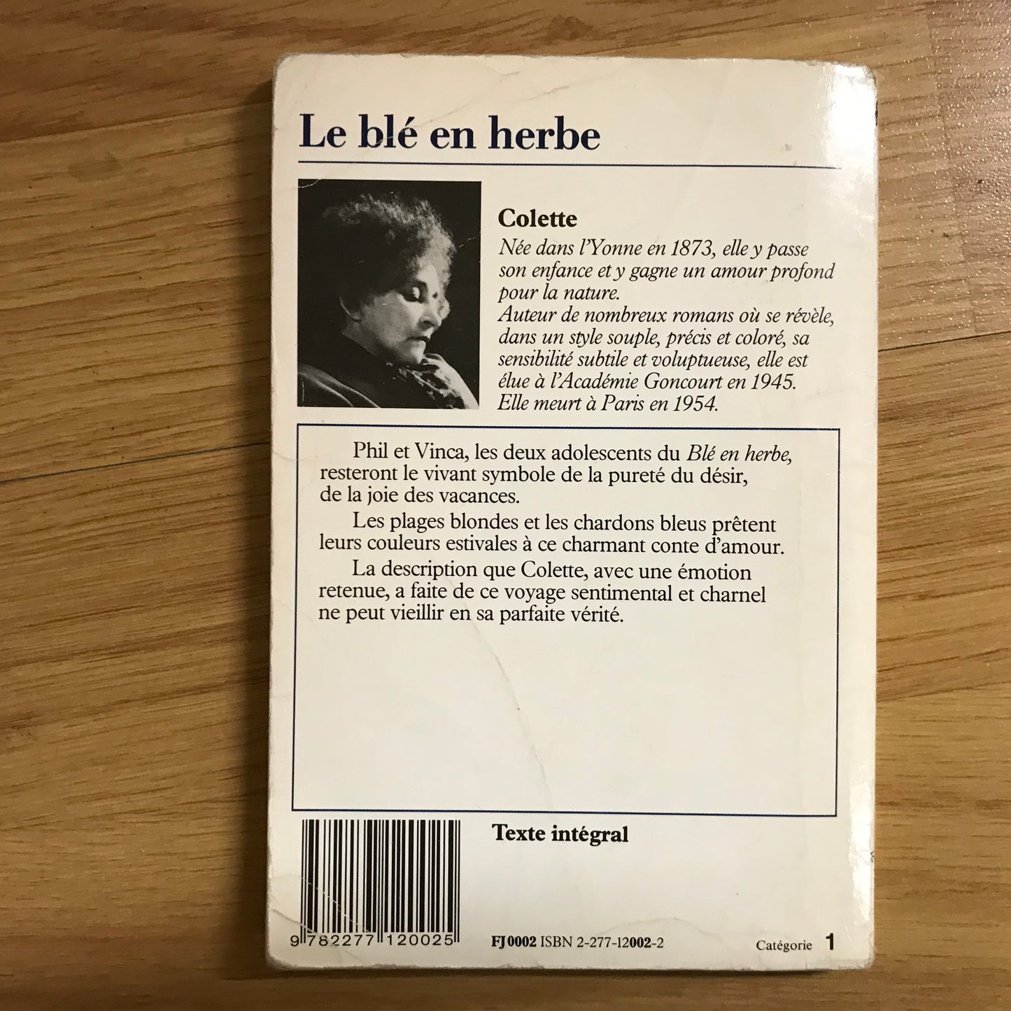 Colette, Le blé en herbe