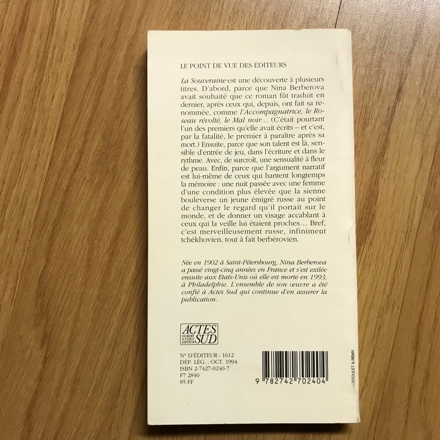 Berberova, Nina - La souveraine